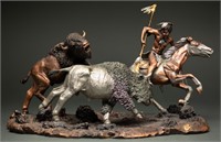 C.A. Pardell, "The Tables Turned" Bronze Sculpture