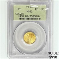 1926 Sesquicentennial $2.5 Gold PCGS MS62