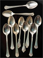 Sterling Silver Spoons & Pastry Server - 233.77g