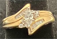 14 KT Gold Wedding Ring 1/2CTW Diamond