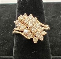 14KT Gold Waterfall 1/2CTW  Size 7.5