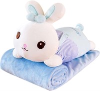 Plush Toy Blanket Set Stuffed Animal Bunny Doll