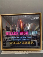 Miller High Life Light Up Sign - Working- Nice