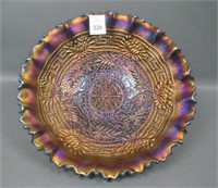 N'Wood Blue Embroidered Mums PCS Bowl