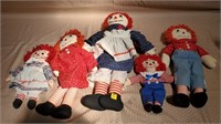 Lot of Vintage Raggady Ann Dolls