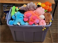 Large Tote of Assorted Plushies
