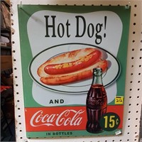 Coca Cola Hot Dog Tin Sign