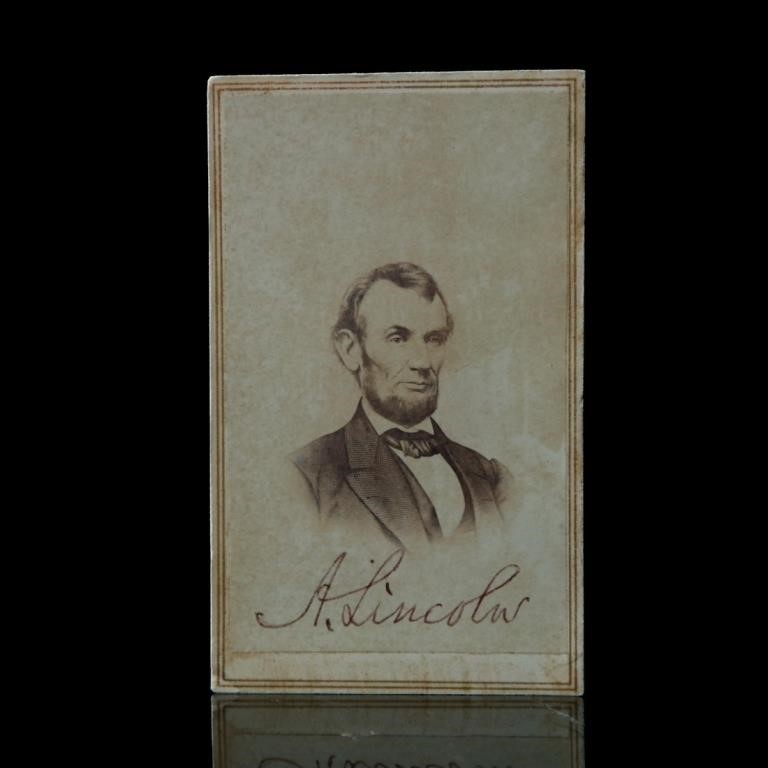 Abraham Lincoln Signed Carte de Visite