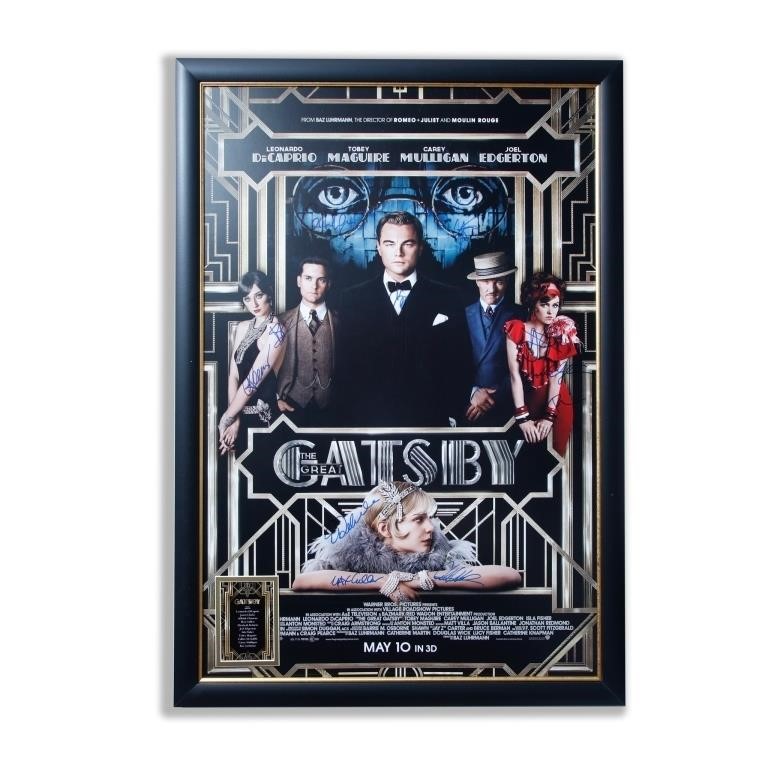 Great Gatsby Cast Signed Poster