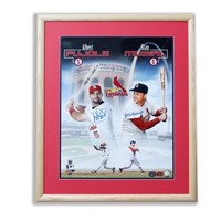 Albert Pujols and Stan Musual signed poster