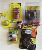 RYOBI trimmer, power cleaner nozzle & misc LOT