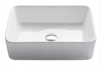 KRAUS Rectangular Ceramic Vessel Bathroom Sink in