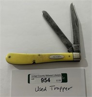 CASE Yellow 2 Blade Trapper-Used