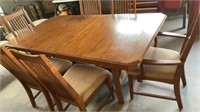 Dining Table 42x75,2 Leaves, 6 Chairs