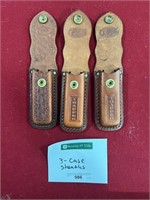 3 CASE Leather Knife Sheaths