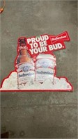 Budweiser Tin Advertising  Sign