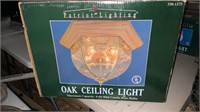 Oak ceiling light new in box