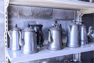 Silver Plated Coffee Pots and Pitchers - 7 items