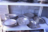 Silver Plated Oval Serving Trays and Round