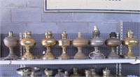 Brass Lamp Bases - Some Electrified - 8 Lamp