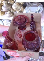Box of Cranberry Glass