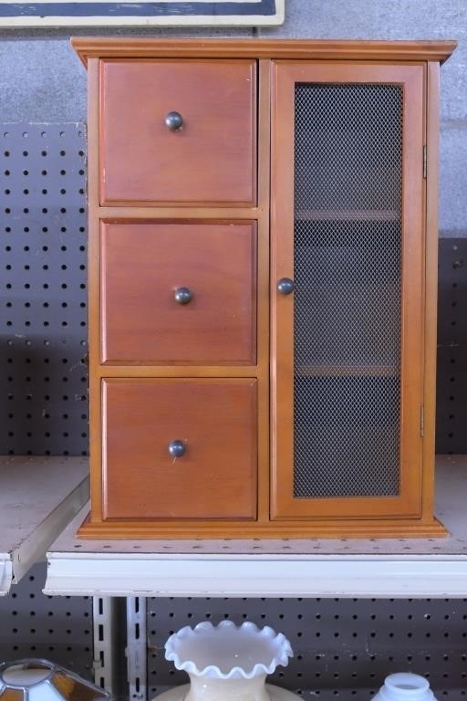 Wooden 3 Drawer Spice Cabinet