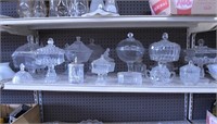 Glass Compotes  and Candy Dishes - 19 items total
