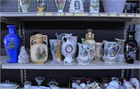 Shelf of Vases - 19 items