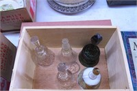 5 Glass Bells with Wooden Box