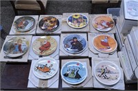 10 Norman Rockwell Plates from Knowles Fine China