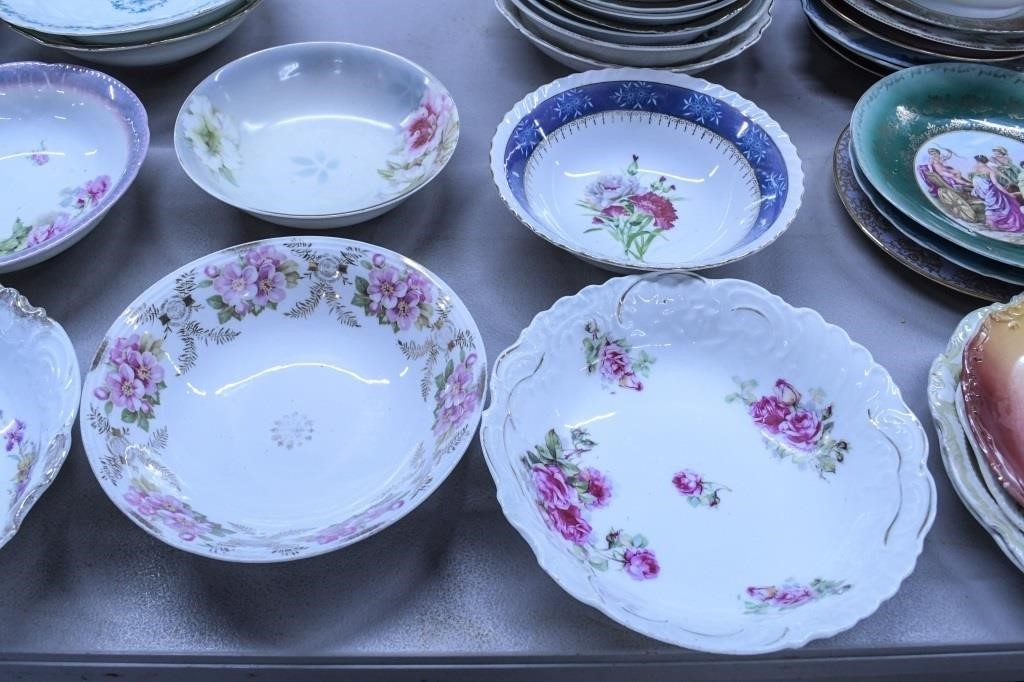 Group of 10 Pink Decorator Bowls