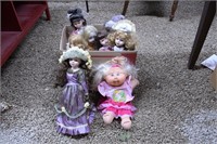 Box Lot of Vintage Dolls