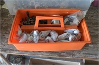 Box of Solder wire and caster wheels
