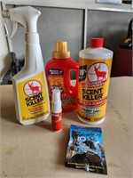 Scent killer clothing spray and laundry detergent
