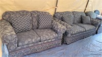 Royal blue Couch 85x40x40
 Loveseat 66x40x40