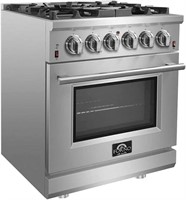 FORNO 30" Full Gas Range and Oven Stainless Steel