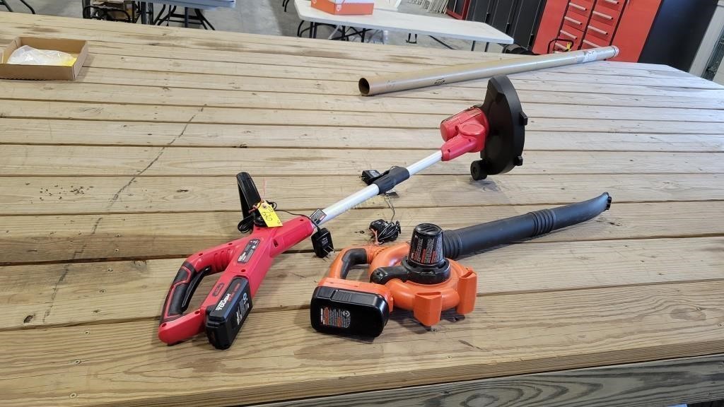 Battery Trimmer and Leaf Blower