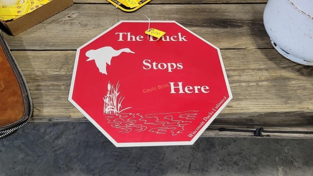 The Duck Stops Here Sign