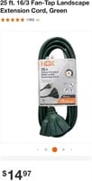 25 ft Indoor/Outdoor Multi-outlet Extension Cord