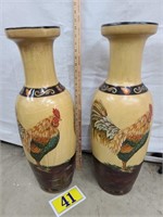 2 - 24" Chicken Vases