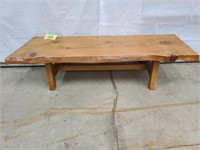 Wood Slab Bench