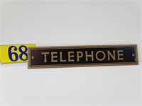 Masonite Telephone Sign 13.5" L