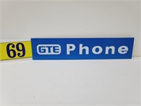 GTE Telephone Sign - 14" L