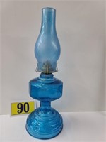 Blue Kerosene Lamp - 18.75" Tall