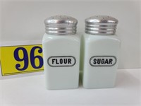 2 Antique Shakers - Sugar & Flour