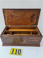 Larkin Dovetailed Antique Wooden Chest with Tray