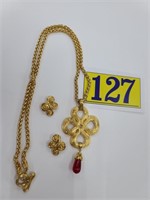 Vintage Necklace & Earring Set