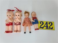 Vintage Plastic Cupie Style Plastic Dolls