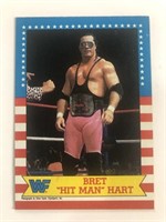 1987 Bret Hitman Hart Rookie Card WWF Topps