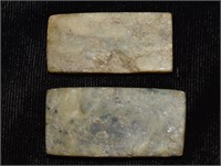 2 Finely Made Pre-Columbian Jade Squares
